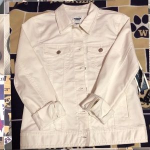 White Old Navy “Jean” jacket